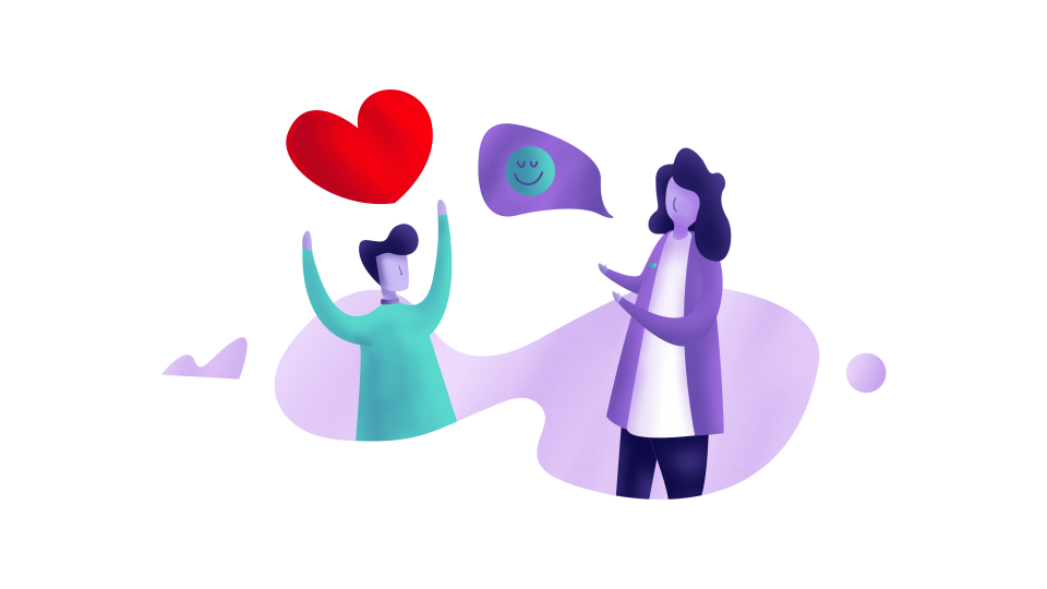 Illustration Happy Patient and Practitioner 